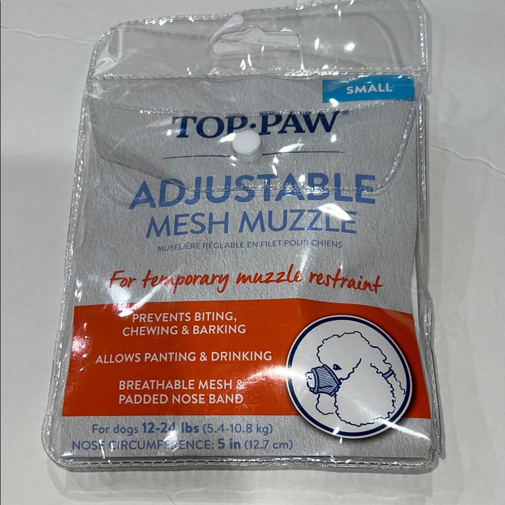 Top Paw Black Adjustable Mesh Muzzle